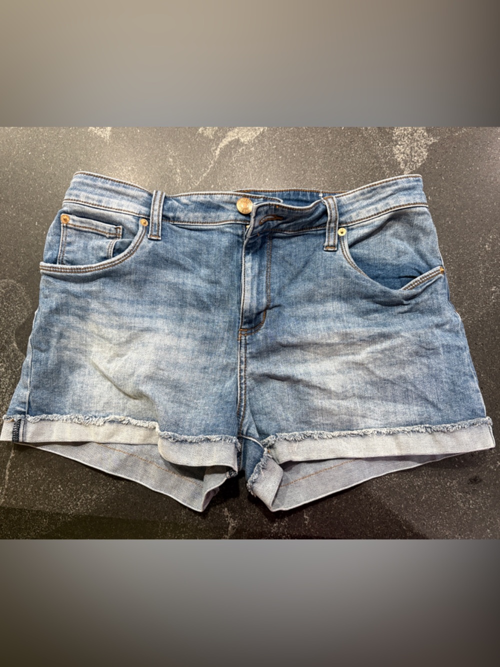 Classic Light Wash Denim Shorts